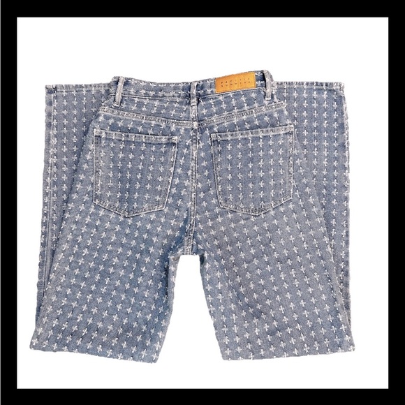 PACSUN $65 Medium Wash Distressed Dad Jean High Rise Straight Leg Size 25 - Picture 3 of 7